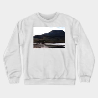 Walking the dogs under MacLeod's Tables, Isle of Skye, Scotland Crewneck Sweatshirt